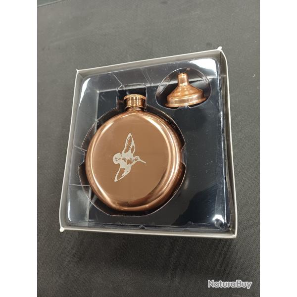 Flasque acier inoxydable cuivr� motif B�casse