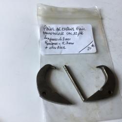 VENDU PAR LE-CUIRASSIER PAIRE DE CHIENS FUSIL HAMMERLESS CAL 12/16