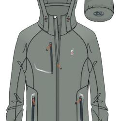 Softshell de Randonn&eacute;e Imperm&eacute;able Homme Aulp Robin Gris