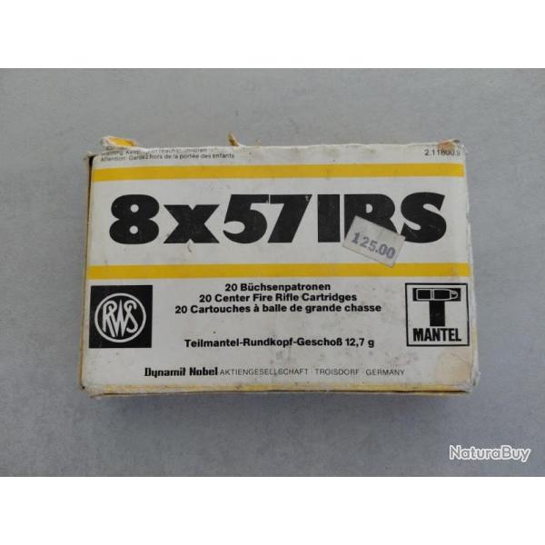 17 cartouches � balle de grande chasse 8X57 RWS