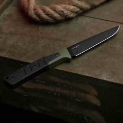 Couteau Kizer Area Eight Lame Acier AEB-L Black Manche G10 Noir/Vert Etui kydex KI1113A2