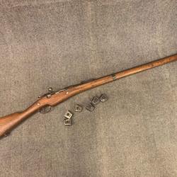 Fusil Berthier Mod&egrave;le 07/15 calibre 8x51 R canon miroir