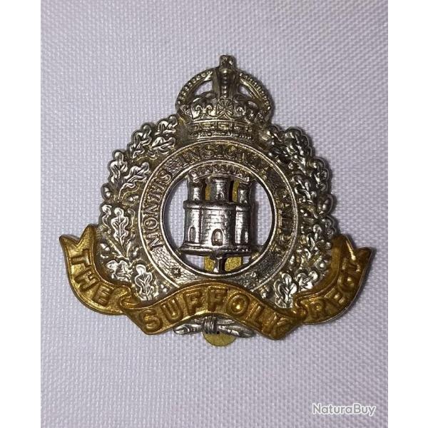Cap badge insigne de casquette Anglais The SUFFOLK R�giment WW2