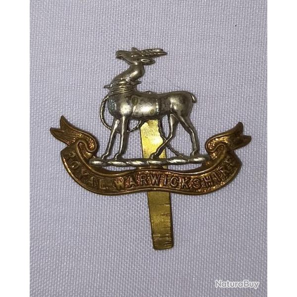 Cap badge insigne de casquette Anglais Royal WARWICKSHIRE WW1 WW2