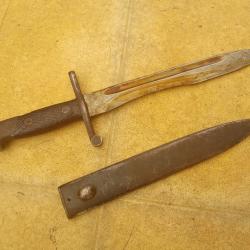 Baionnette espagnole (bolo machete) mod&egrave;le 1941 pour Mauser K98 ou M43.