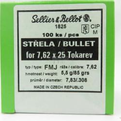 OGIVES SELLIER BELLOT 7.62 TOKAREV 85 GR