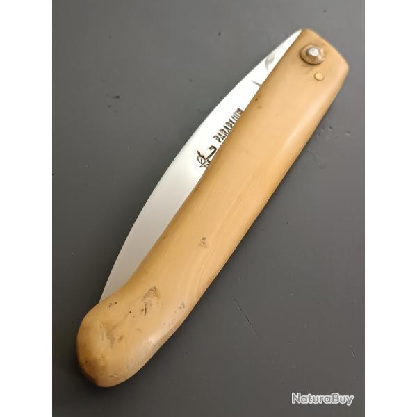 ANCIEN COUTEAU CAPUCIN, PARAPLUIE � L'�PREUVE, THIERS, XX�me, manche BUIS, jamais servi.