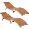 petites annonces chasse p&ecirc;che : Lot de 2 Chaise Longue Bois Acacia - Chaise Pliable - Transat - LIVRAISON OFFERTE