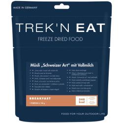 Petit d&eacute;jeuner lyophilis&eacute; Trek'n Eat Muesli suisse au lait entier