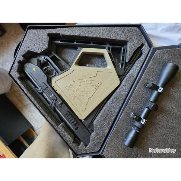 BLACK BUNKER BM8 (CARABINE DE SURVIE PLIABLE NOIRE 19.9 JOULES) cal. 4.5mm + LUNETTE DE VISEE