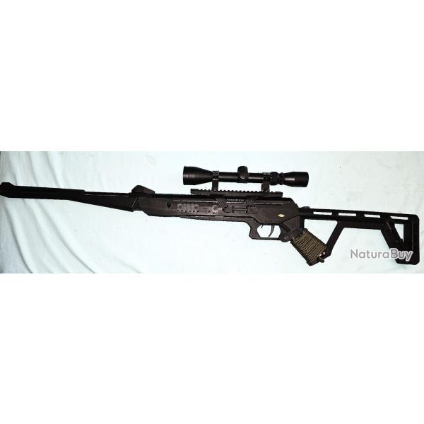 BLACK BUNKER BM8 (CARABINE DE SURVIE PLIABLE NOIRE 19.9 JOULES) cal. 4.5mm + LUNETTE DE VISEE