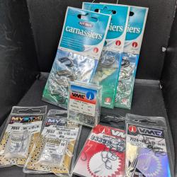 Lot 490 /  hame&ccedil;ons toutes p&ecirc;che , VMC , MYSTIC .../FISH AND FISHING