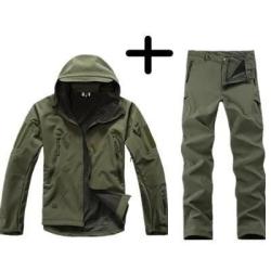 Ensemble Militaire Veste et Pantalon Ext&eacute;rieur, GREEN, Coupe-Vent, Imperm&eacute;ables LIVRAISON GRATUITE