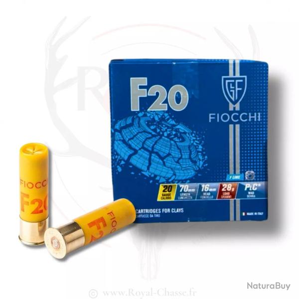 250 cartouches F20 Cal.20/70 - 28Gr - Pb.7.5 FIOCCHI
