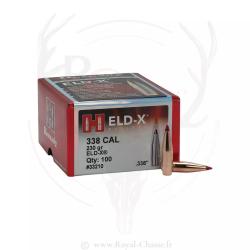 100 ogives Cal.338 D.338 230Grs ELD-X HORNADY