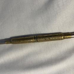 Objet d'arts militaires douilles neutralis&eacute;es laiton cisel&eacute;es soud&eacute;es entre elles