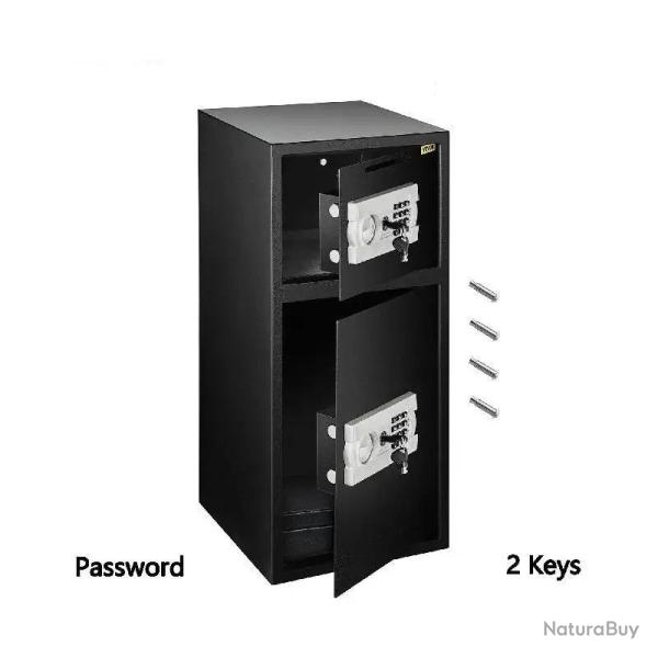 Coffre-Fort Num�rique Double Porte Espace de Stockage S�par� en Acier, Serrure LIVRAISON OFFERTE