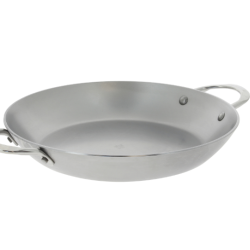 De Buyer 565228 Po&ecirc;le ronde en acier MINERAL B &agrave; 2 anses - tous feux dont induction