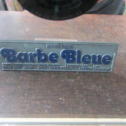 Plaque impression publicitaire film Barbe bleue 1972