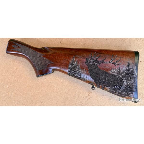 Crosse Remington gravure laser cerf sangliers 742 . 750 . 7400 . 7600