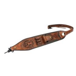 Bretelle Sangle TOURBON en Cuir Marron + Pochette + Emerillon+ Cartouchi&egrave;re Chasse LIVRAISON GRATUIT
