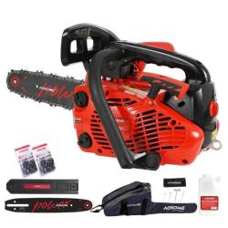 Kit Tron&ccedil;onneuse Elagueuse Thermique 25.4cm3 Guide 25cm + 2 Cha&icirc;nes + Accessoires LIVRAISON OFFERTE