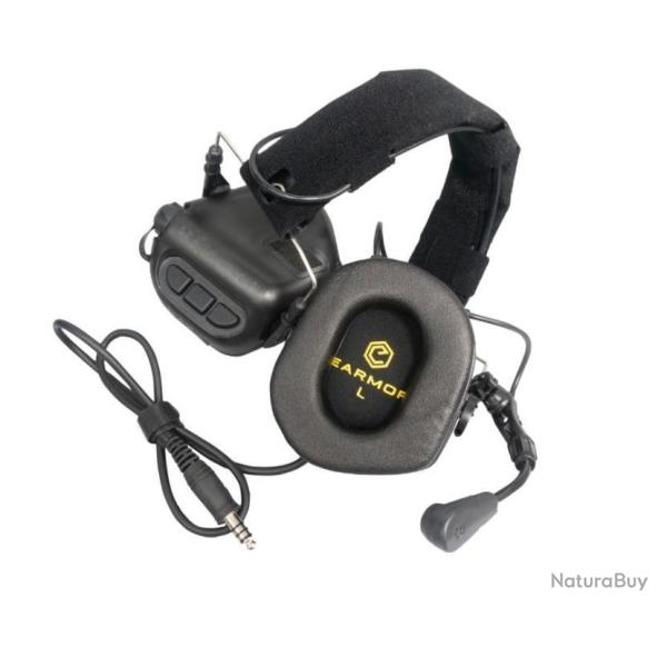 Casque Anti-Bruit EARMOR Electronique M32 Mod 3 Noir Tactique Militaire LIVRAISON OFFERTE