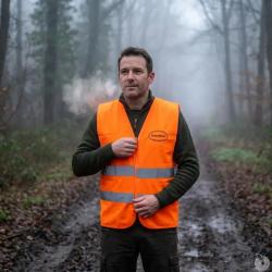 Gilet de traque l&eacute;ger fermeture velcro polyester orange