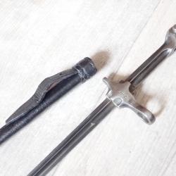 Baionnette de cycliste, Mdle 1900 SUISSE pour k11 ou K31 + fourreau cuir pour Gothard ?