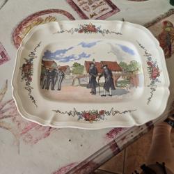 PLAT DE LA FAIENCERIE FRANCAISE DE SARREGEMINES