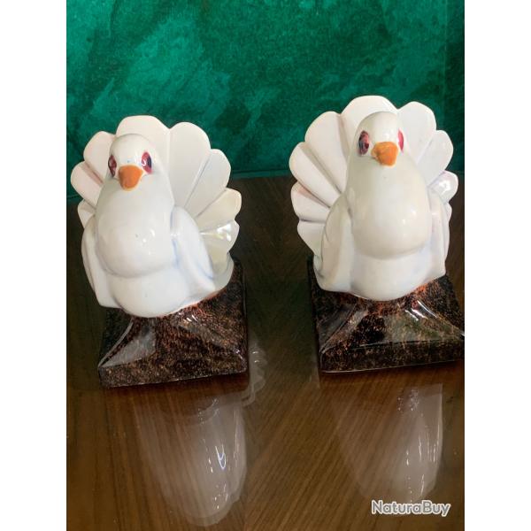 Pigeons  - Collection Craquel� Cloda Mano allias Gabriel FOURMAINTRAUX  1925 Art D�co -