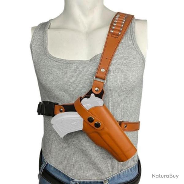 Etui Holster D'�paule Dissimul� en Cuir en Arme de Poing Pistolet 2 Coloris LIVRAISON GRATUITE