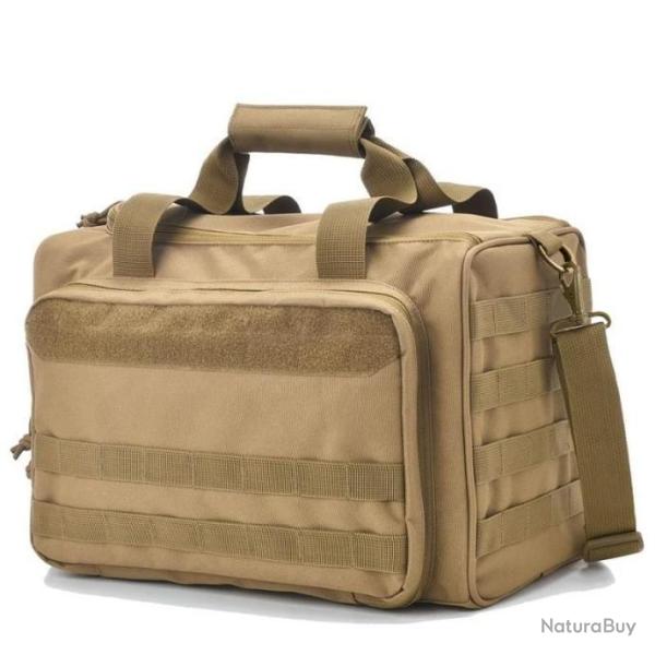 Sac Bandouli�re Multi Poches Imperm�able Beige en Nylon Chasse LIVRAISON OFFERTE