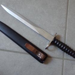 RARE BAIONNETTE SUISSE MDLE FASS 57 avec fourreau 1er type : Languette en cuir encore pr&eacute;sente