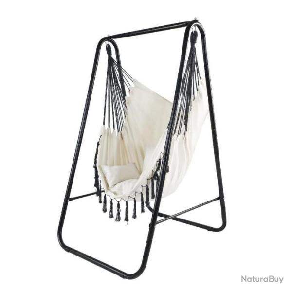 Chaise Fauteuil Suspendue + Ch�ssis M�tal Interieur ext�rieur Max 100Kg Jardin LIVRAISON GRATUITE