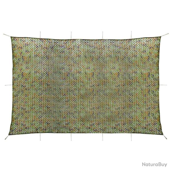 Filet de camouflage avec sac de rangement 4x7 m Vert