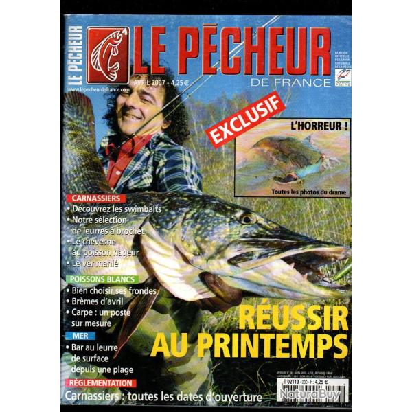 le p�cheur de france 283 , silure, truite, poissons blancs, carnassiers, belles prises, arapaima