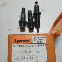 JEU OUTIL LYMAN 38 / 357  POUR PINCE 310