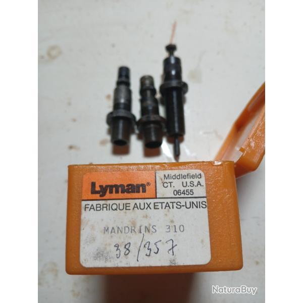 JEU OUTIL LYMAN 38 / 357  POUR PINCE 310