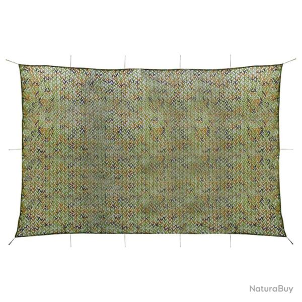 Filet de camouflage avec sac de rangement 5x7 m Vert