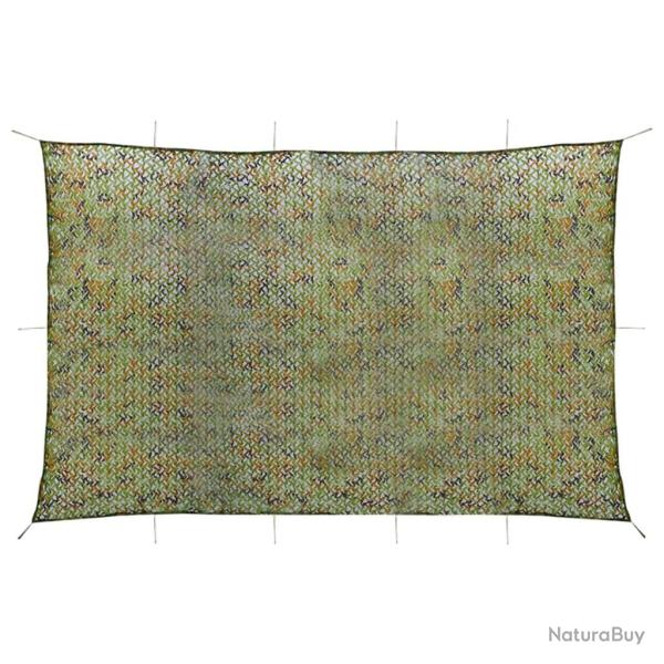 Filet de camouflage avec sac de rangement 6x7 m Vert