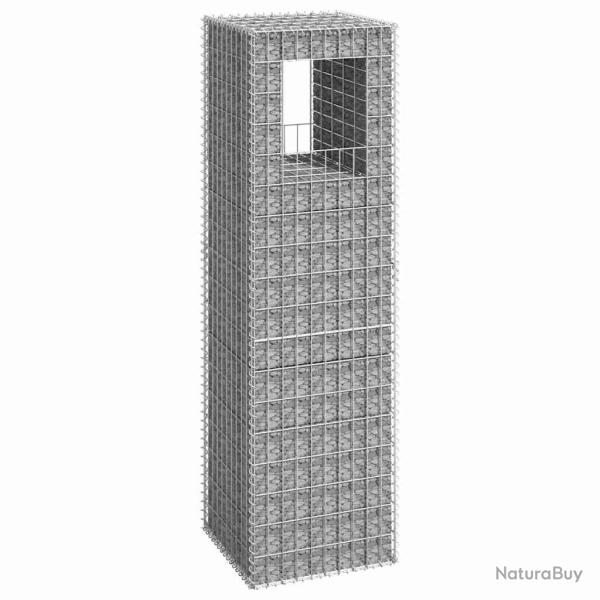 Poteau � panier de gabion 50x50x180 cm Fer