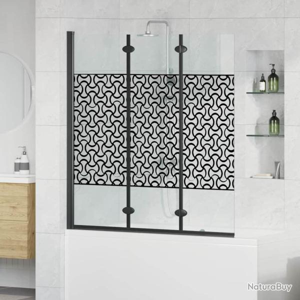 Enceinte de Douche Pliable en Deux Transparent Fonc�