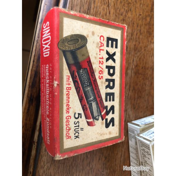 5 cartouches brennecke cal 12/65 express