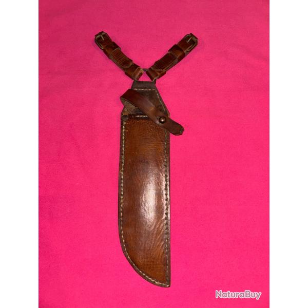 Ancien Fourreau Cuir avec Suspentes