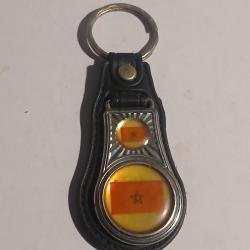 PORTE-CL&Eacute;S STYLE DRAPEAU MAROC