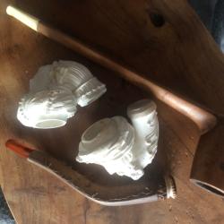 Lot de 4 pipes anciennes