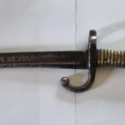 Originale Ba&iuml;onnette fran&ccedil;aise Chassepot 1866 Guerre de 1870 Napol&eacute;on III Raccourcie Couteau