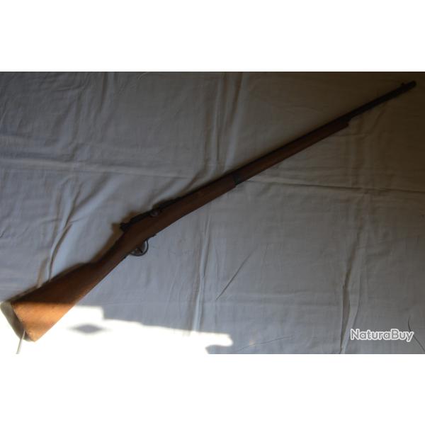 FUSIL DES BATAILLONS SCOLAIRES-MODELE EN BOIS DE MANIPULATION-FABRICANT HUART BENDER ARGENTEUIL 1880