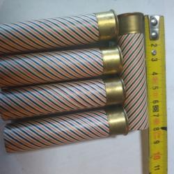 lot de 5 douilles tricolores cal 16 chambrees a 75mm de manufrance